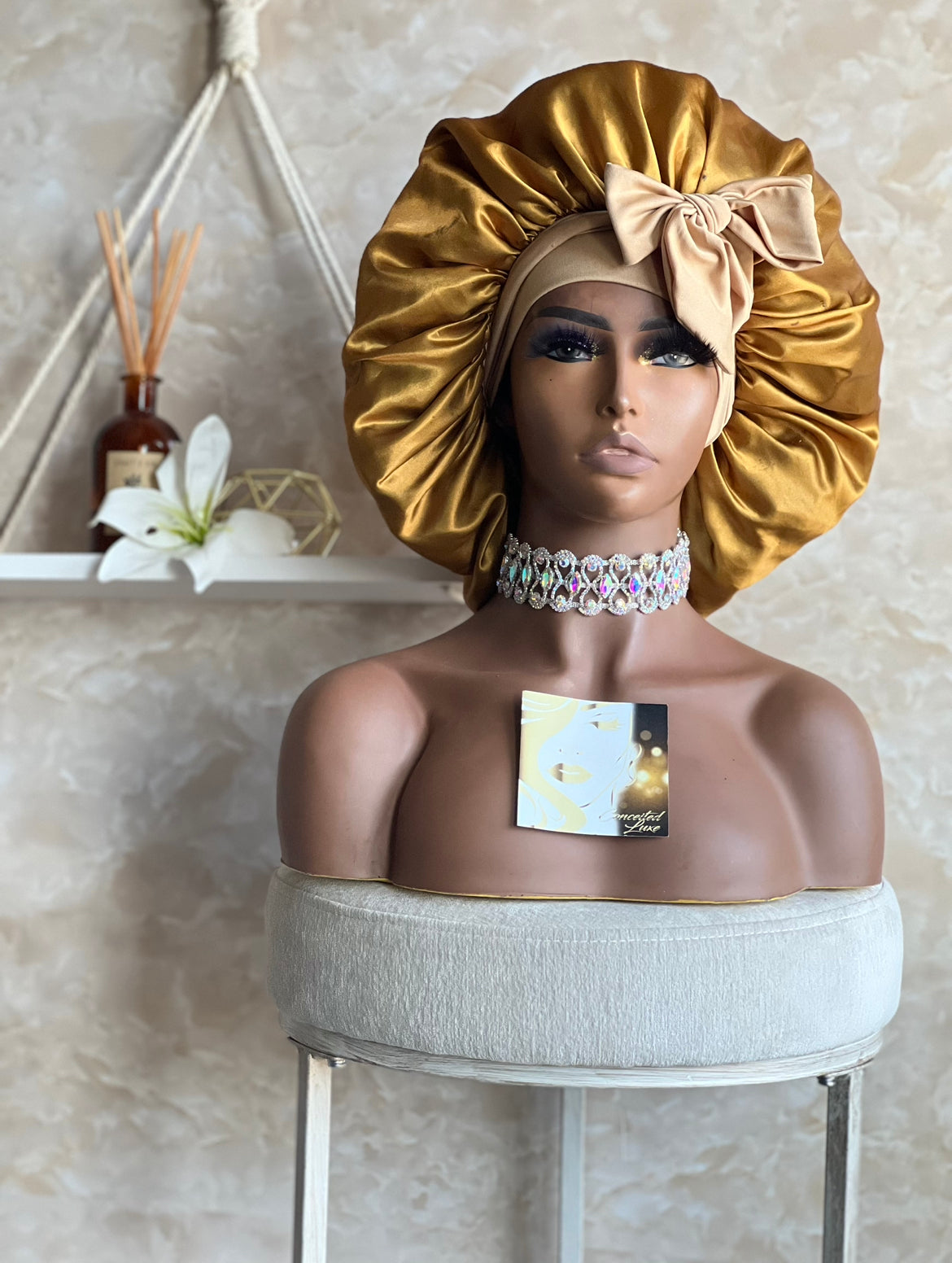 Gold Silk Bonnet