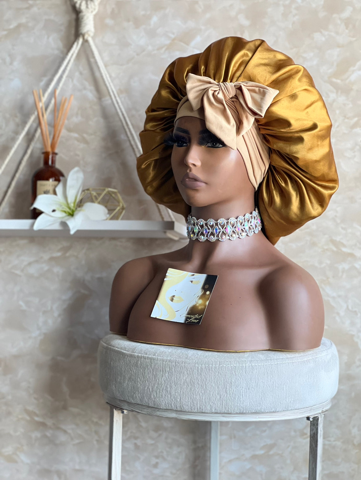 Gold Silk Bonnet