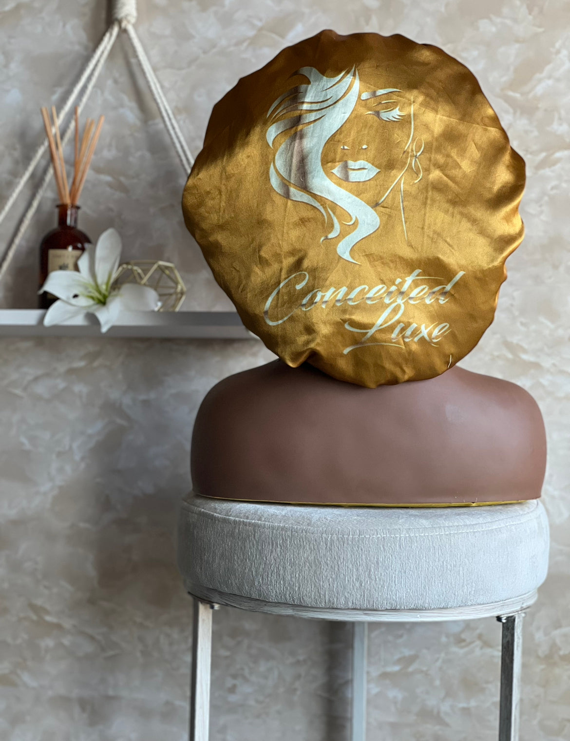 Gold Silk Bonnet